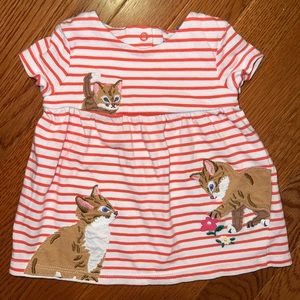 Baby Boden striped cat dress